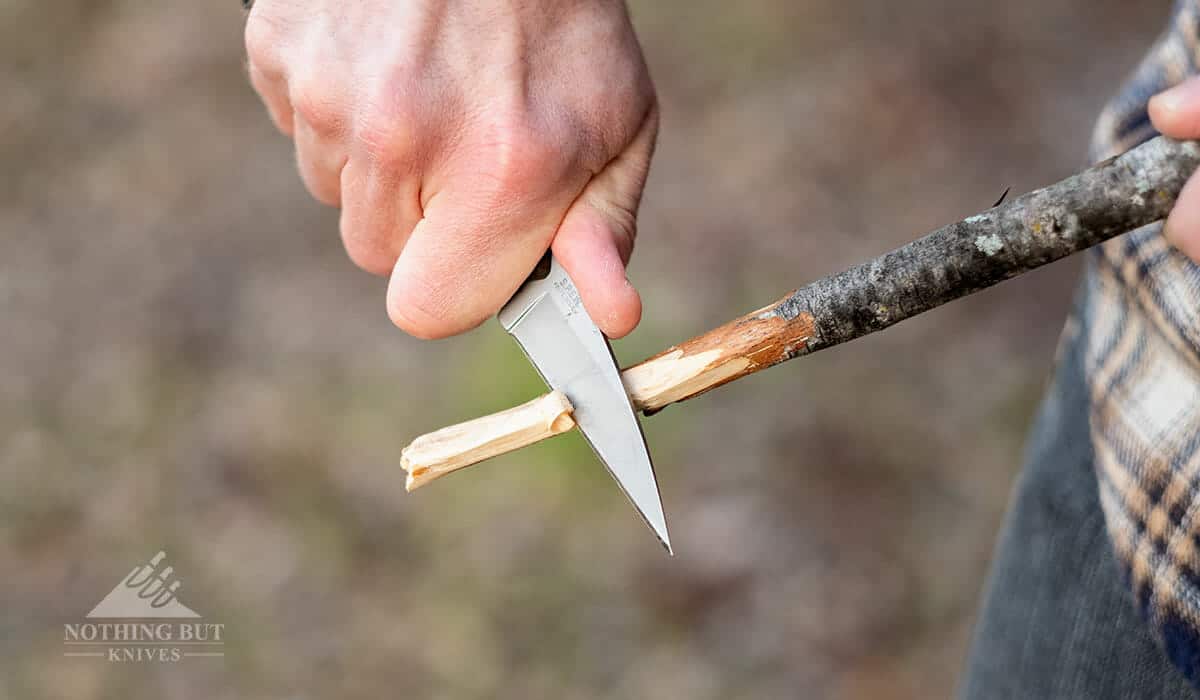 The Spews good blade design makes it a practical knife for many tasks. 