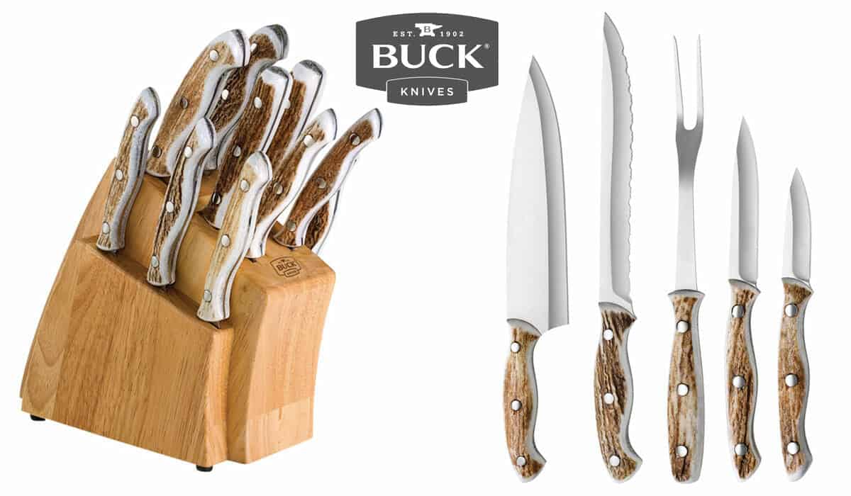 A Guide To Kitchen Cutlery By Outdoor Knife Companies - Image 1 A Guide to Kitchen Cutlery by Outdoor Knife Companies - Image 1: 13 Piece Buck Kitchen Knife Set