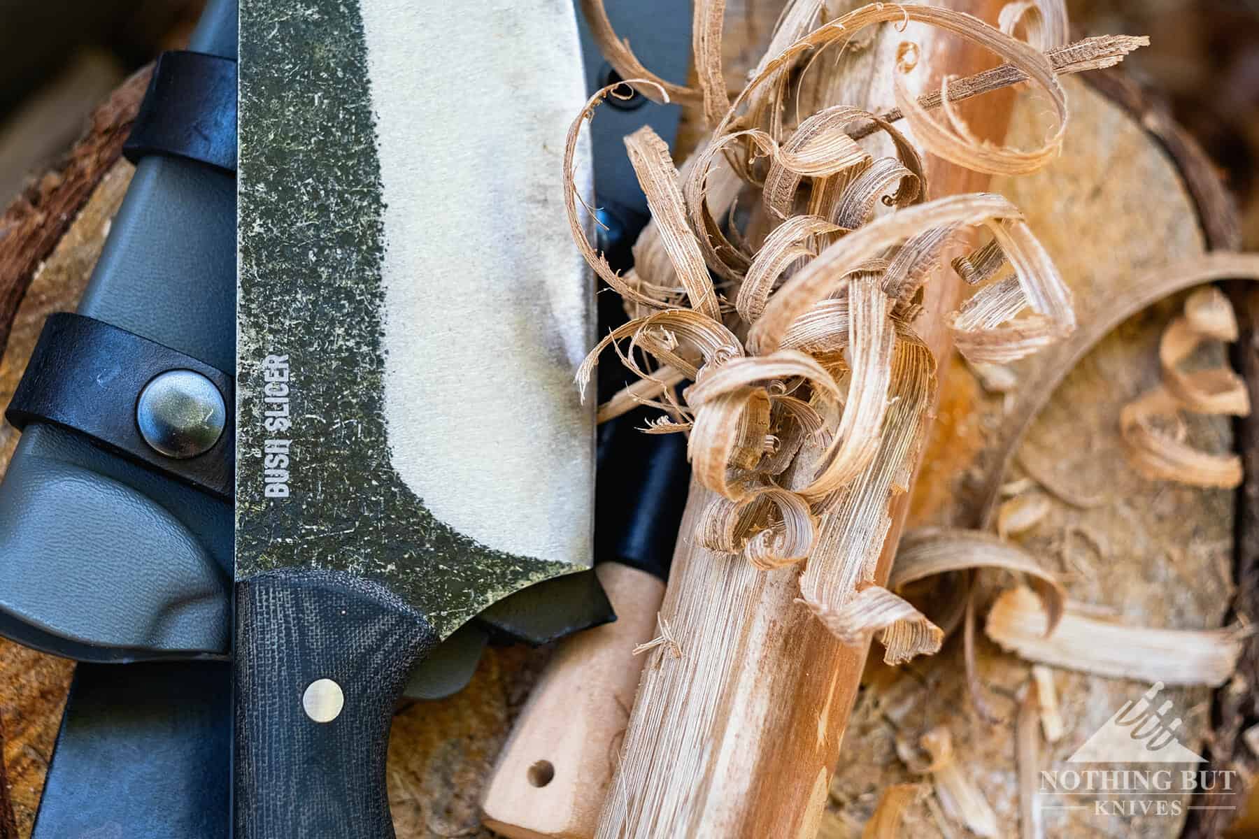 The Bush Slicer excelled at making feather sticks. 