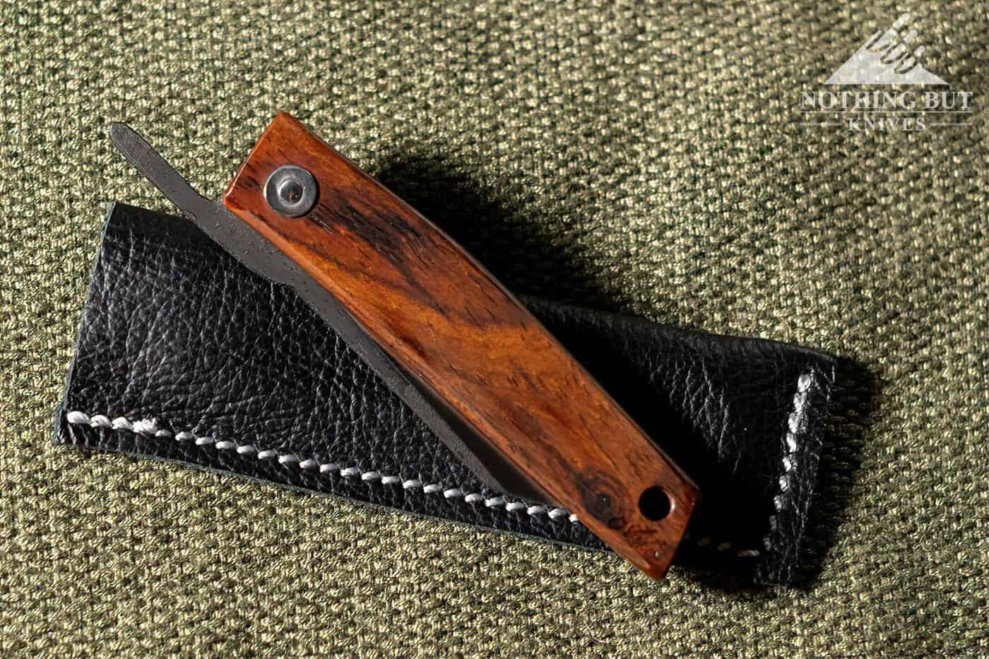 It is a nice 2 inch Japanese friction folder to put on your desk.