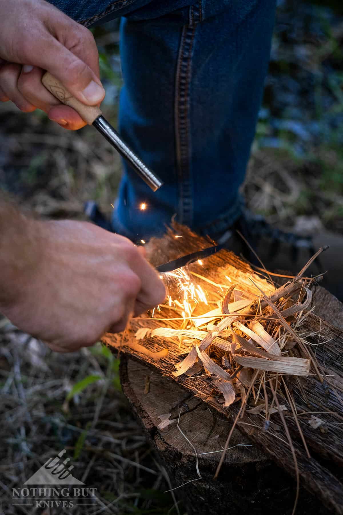 The Principle is a great option for starting camp fires with a ferro rod.