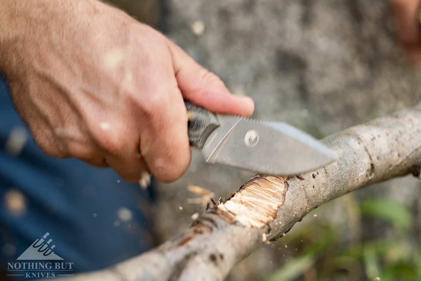 The Boker El Heroe performs well. It’s tough and mostly comfortable, and you can get it to do some bushcraft chores fairly well.