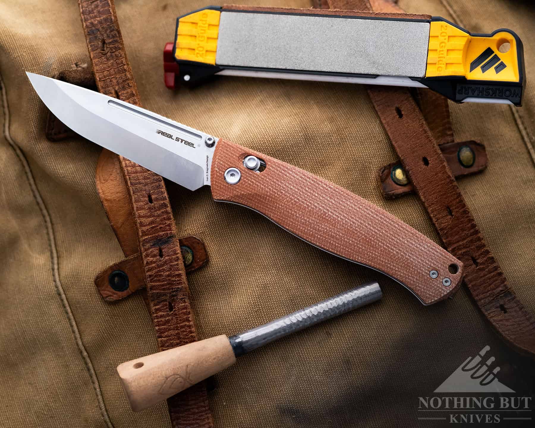 The Real Steel Pathfinder pocket knife is a Bushcraft styled folding knife for camping and bushcraft enthusiasts. 