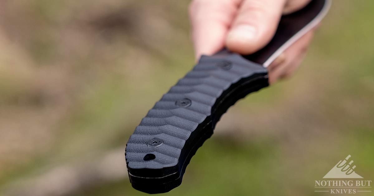 The Off-Grid Backcountry handle is fairly comfortable and easy to grip, but it does cause a few hotspots. 