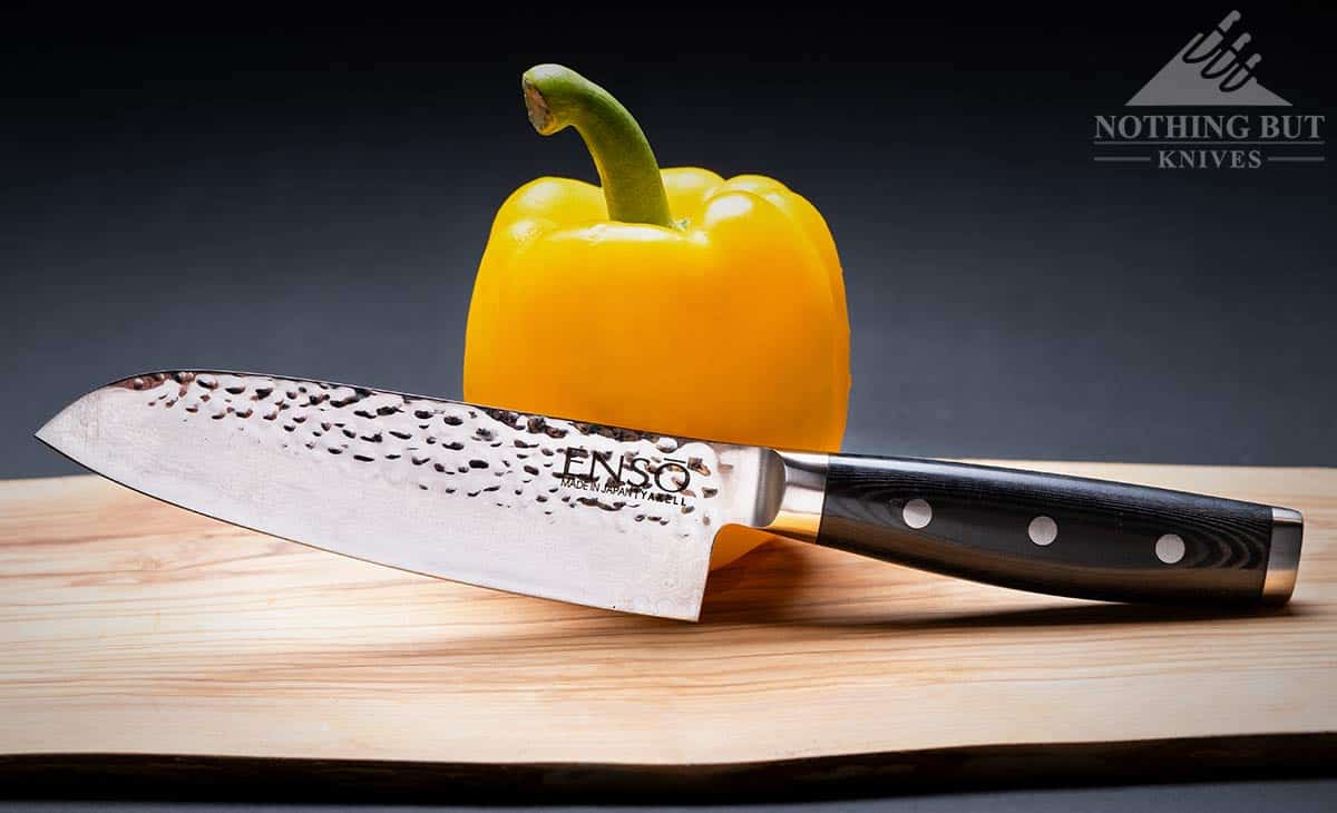 7” Damascus Steel ​@hexclad Santoku Knife Review 