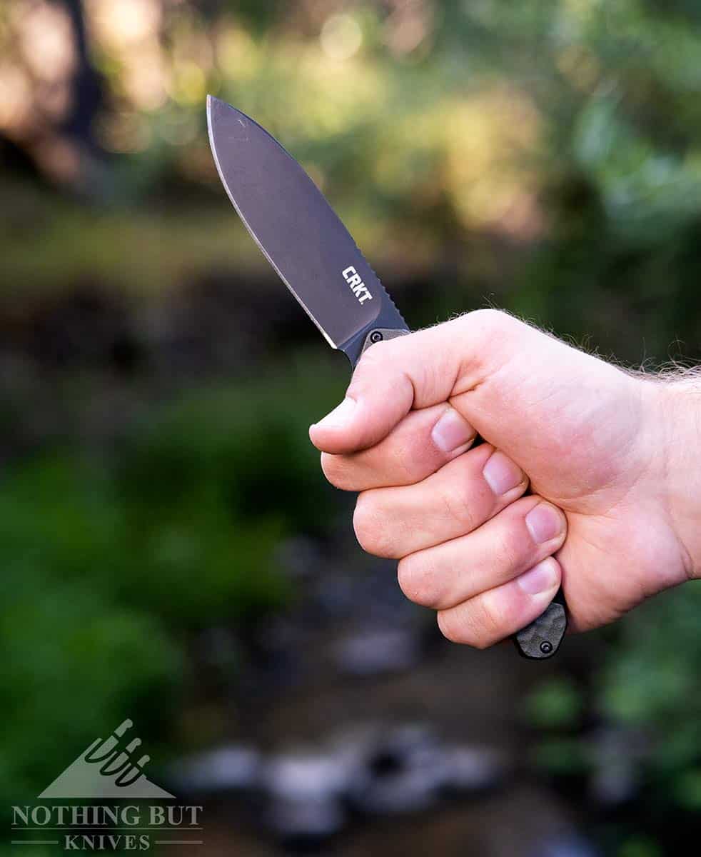 Crkt Bona Fide Review - Image 16 The OD Green Bona Fide in the hammer grip.
