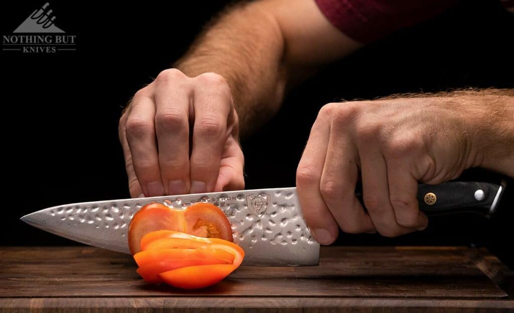 HAKU Series 8-Inch Chef's Knife with Sheath, Forged X-7 Damascus