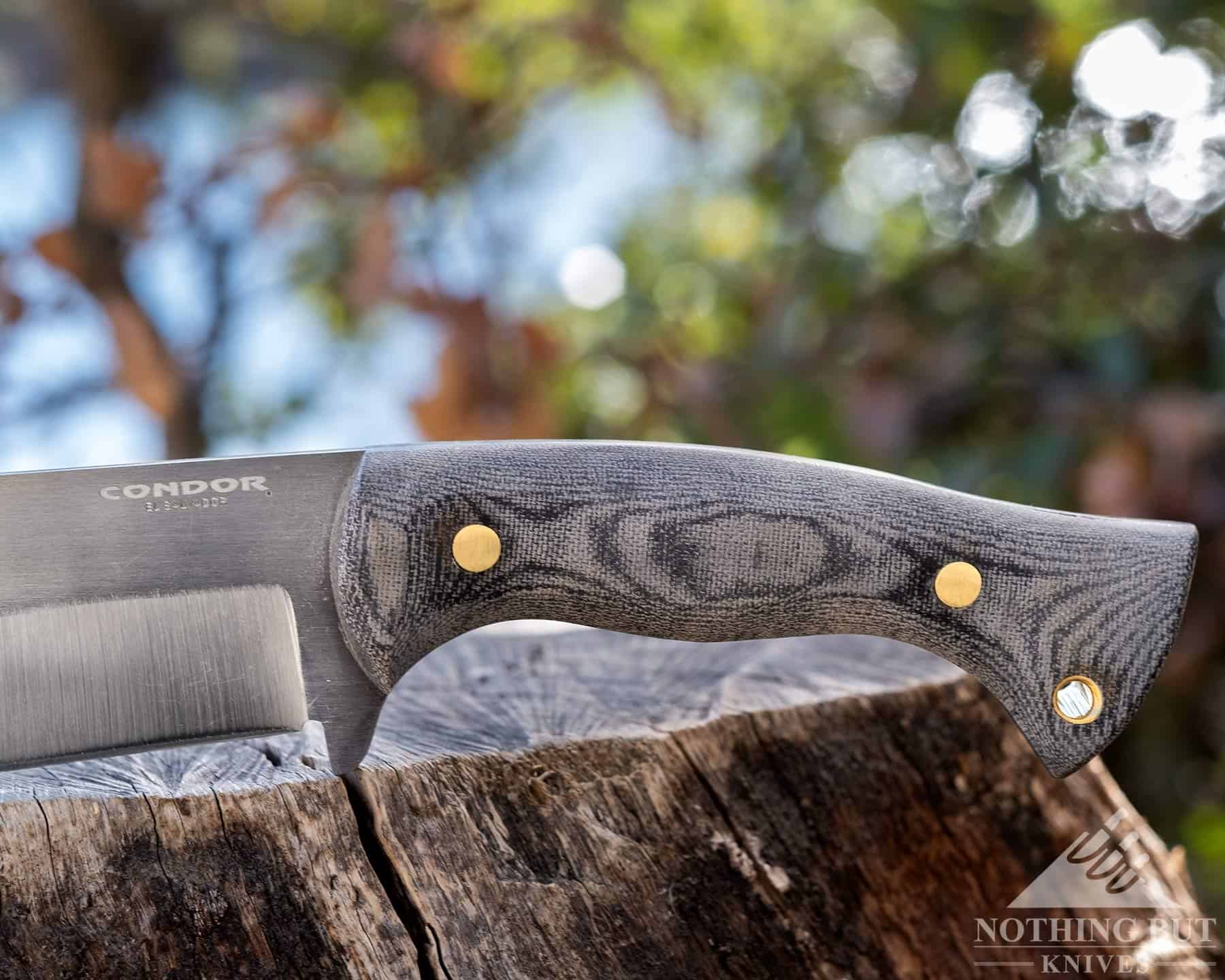 Condor Plan A Bowie Review - Image 3 Condor Plan A Bowie Review - Image 2: Condor Bowie Knife Handle Close up