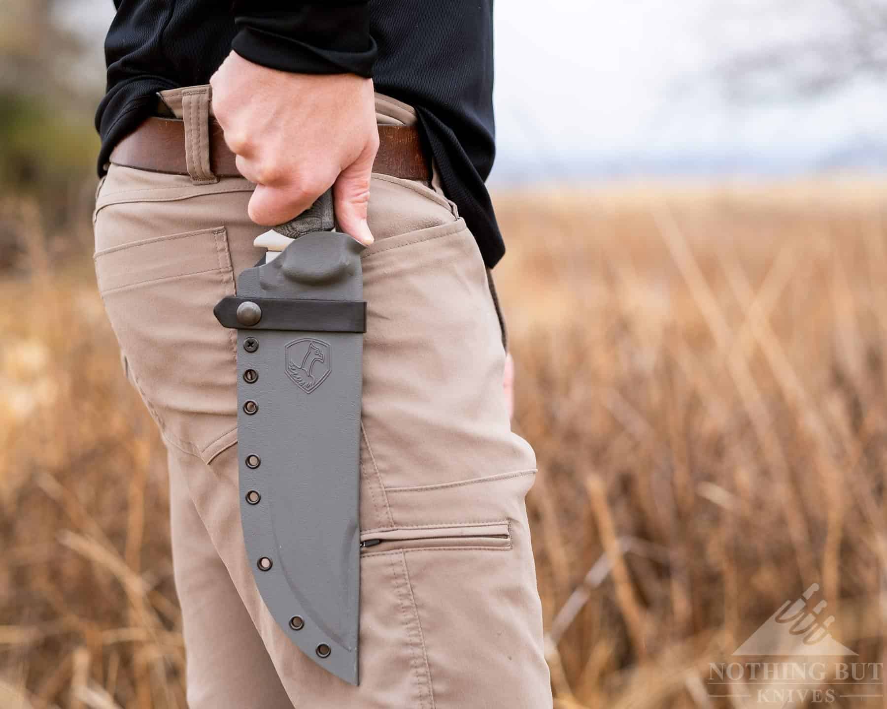Condor Plan A Bowie Review - Image 14 It is fairly easy to remove and replace the Plan A Bowie into it's sheath.
