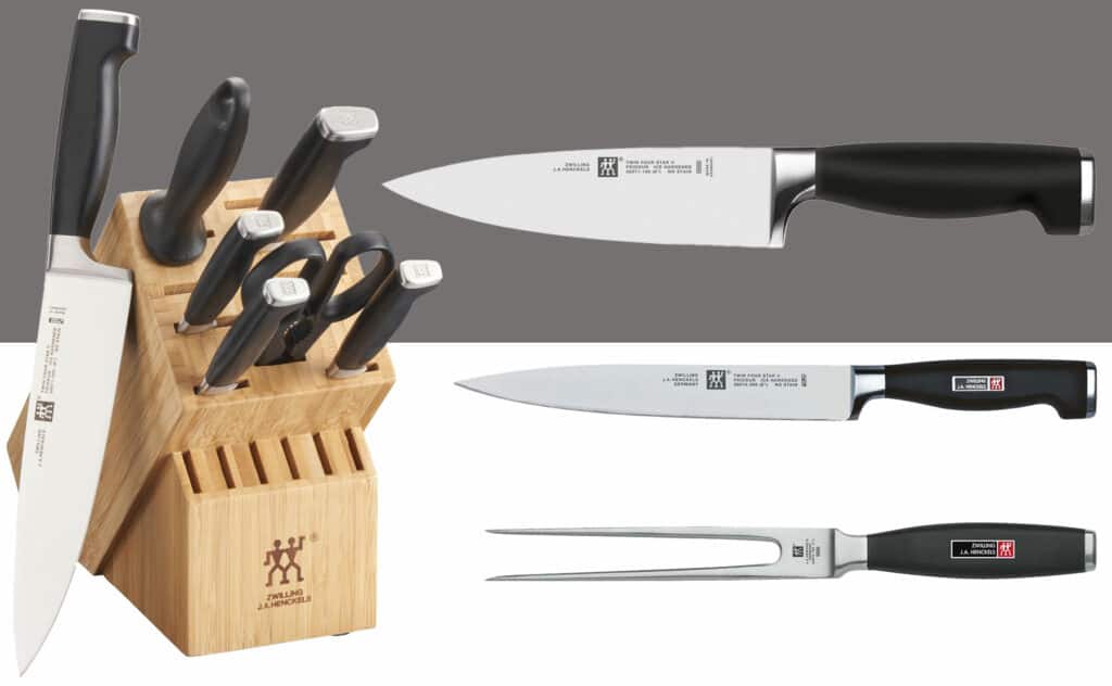 ZWILLING Four Star 5-pc Compact Self-Sharpening Knife Block Set