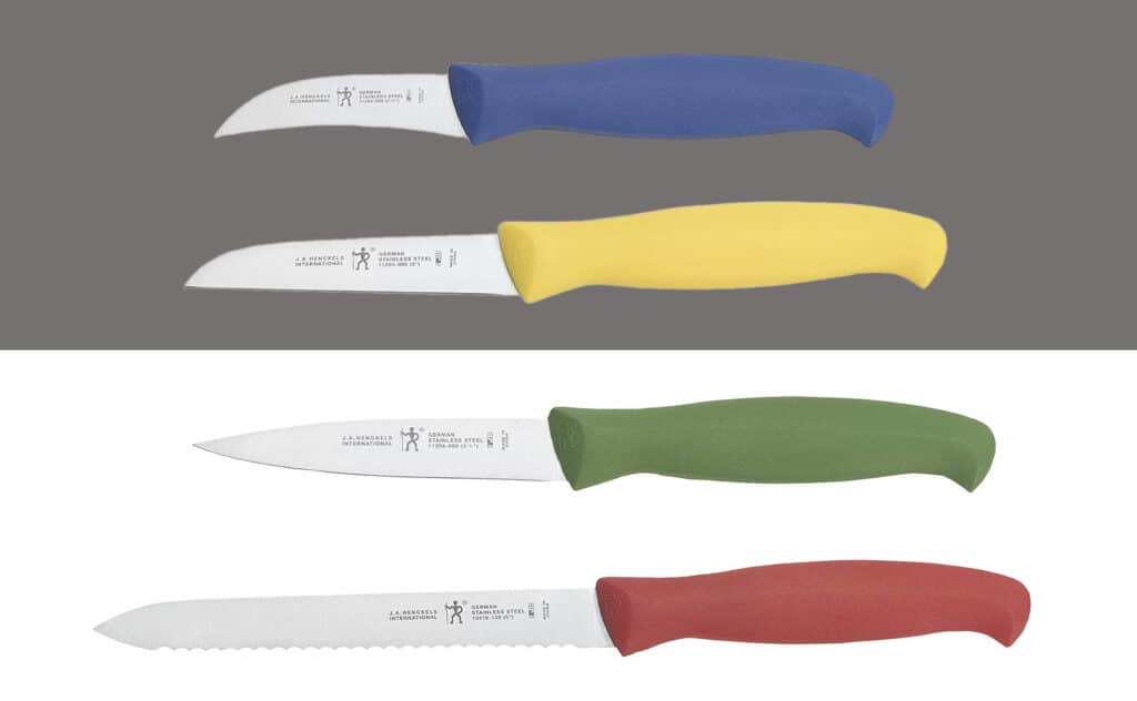 Zwilling Twin Grip knives is a variety of styles and colors.