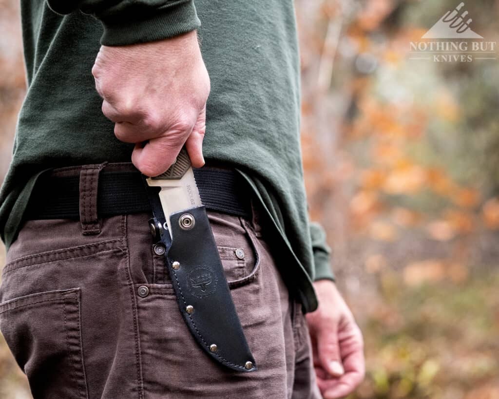 Woox Rock 62 Knife Review - Image 16 Woox Rock 62 Knife Review - Image 3: Drawing The Woox Rock 62 From Its Sheath
