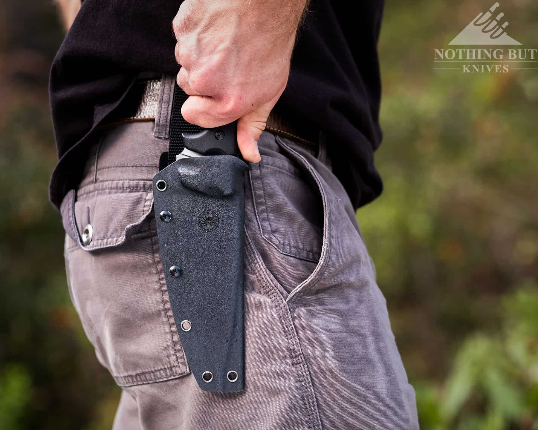 Our Search For The Best Camping Chef Knife - Image 13 The kydex sheath that ships with the Sierra is designed perfectly for quick one-handed deployment.