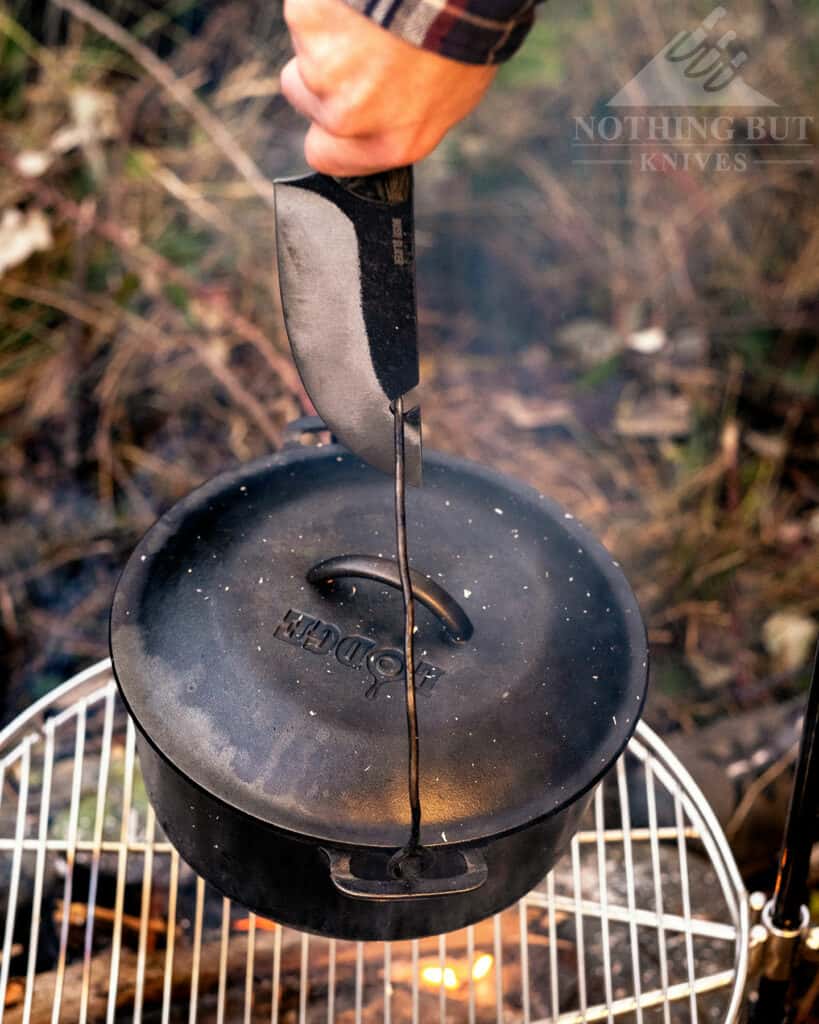 Pot Hook On The Condor Bushslicer Camp Cooking Tool