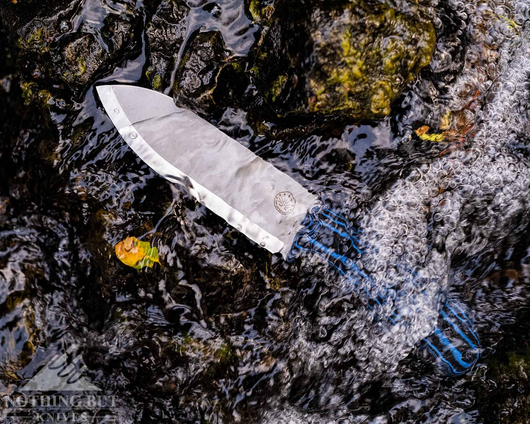 Off Grid Ridgeback Review - Image 23 As a bushcraft knife, there really isn’t anything I can think of that needs to be changed with the Ridgeback. It is pictured here underwater in a creek to show it's corrosion resistance.
