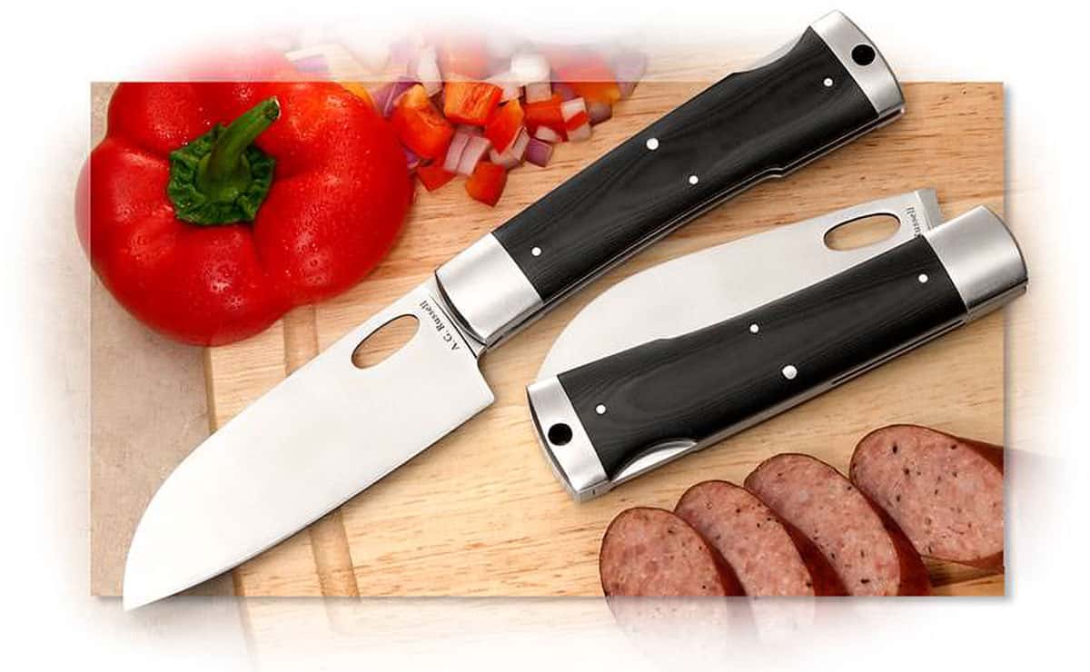 This folding Santoku knife is a good example of the type of innovation and quality that have made AG Russel one of the most popular American Made knife brands.