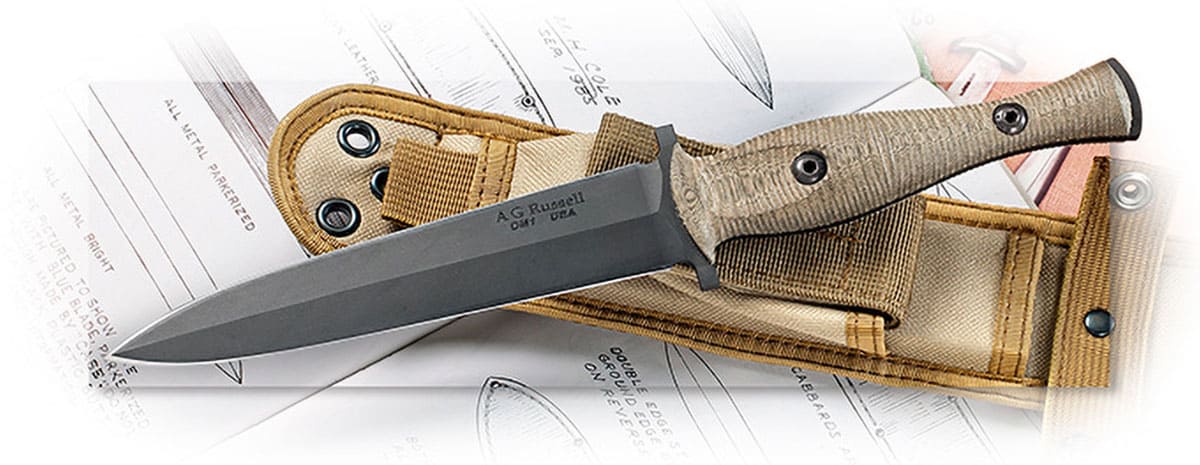 The AG Russel Sandbox series of tactical and survival knives are all made in America. 