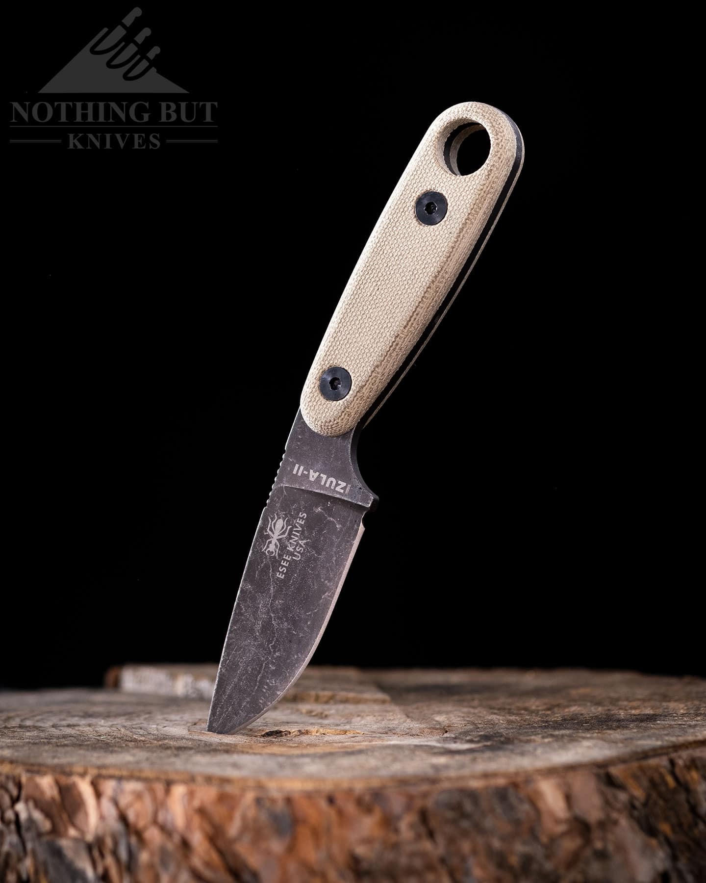 The Esee Izula II can be used as a backup camp knife in the outdoors or a tactical knife. 