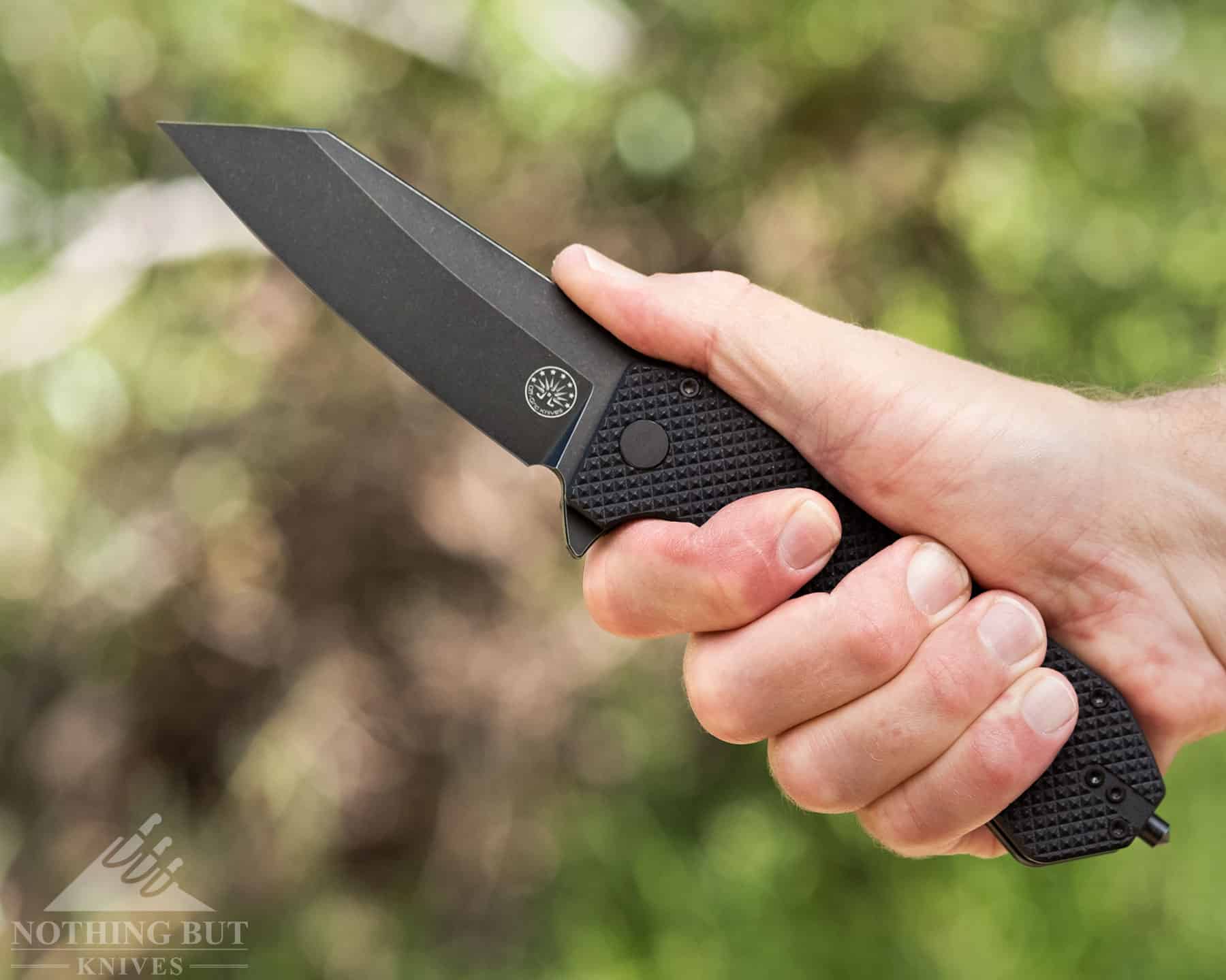 The large Enforcer XL is a tactical pocket knife that feels like a fixed blade when in the open position. 
