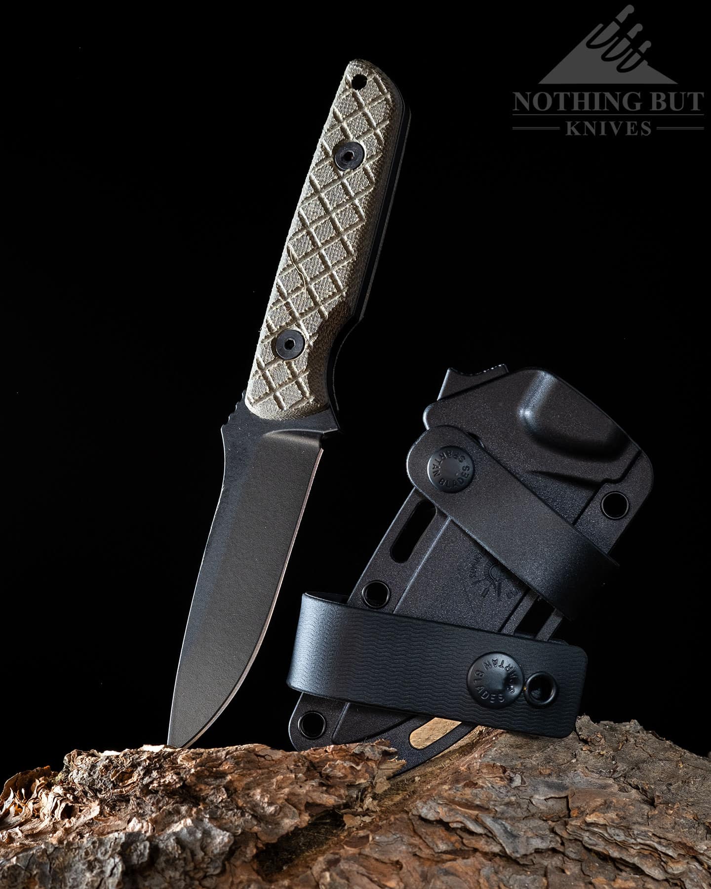 The Spartan Alala with its kydex sheath to show the compact size of the sheath.