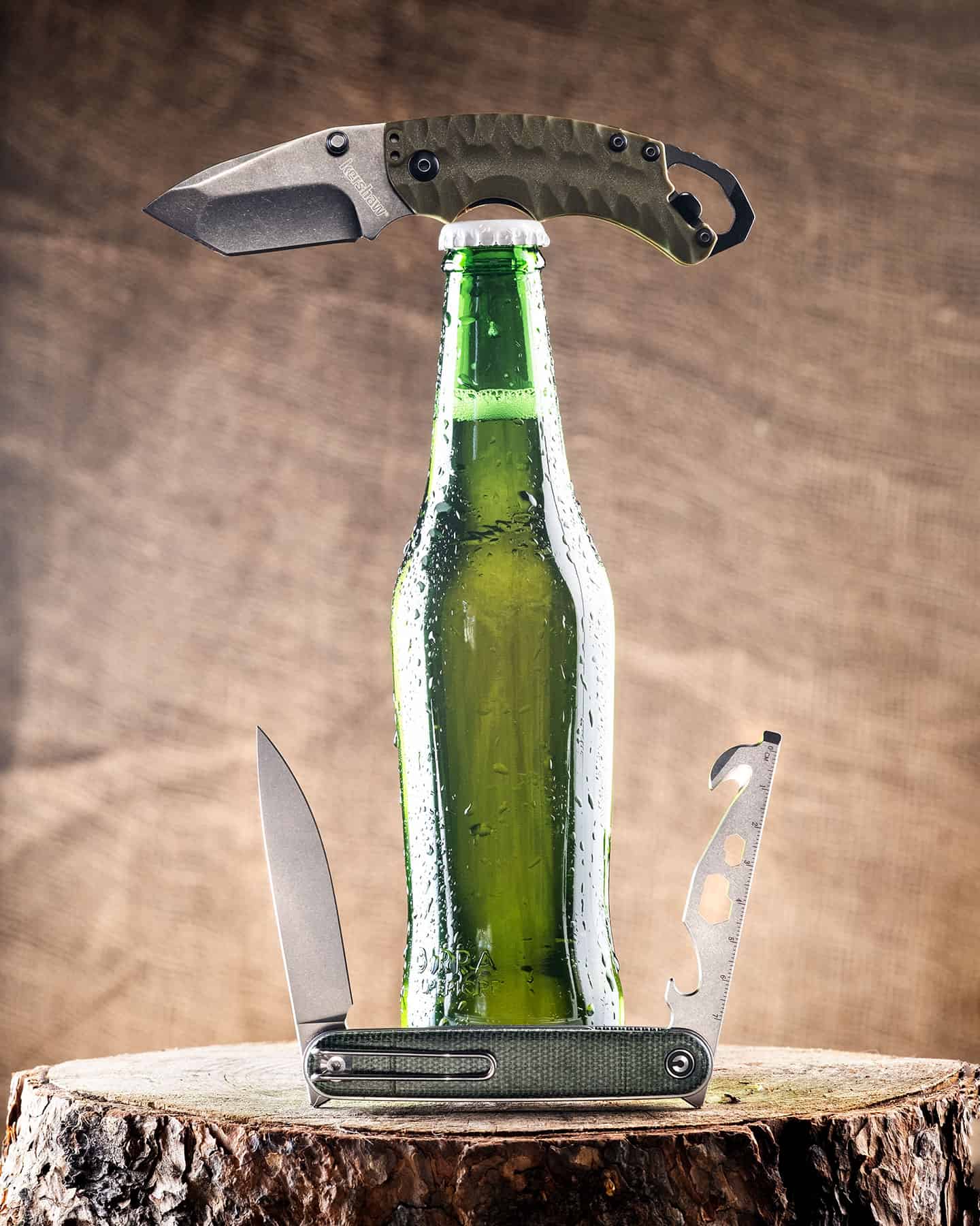 Header image for our article on our favorite knives for opening beer bottles.