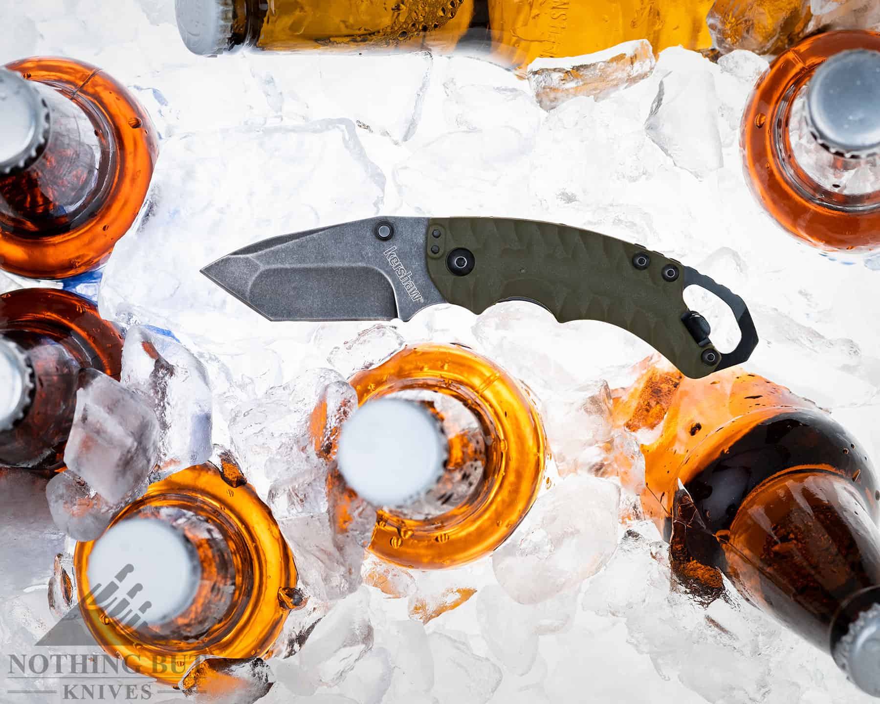 Our Favorite Knives For Opening Beers - Image 6 The Kershaw shuffle is a pretty good ice chest accessory.