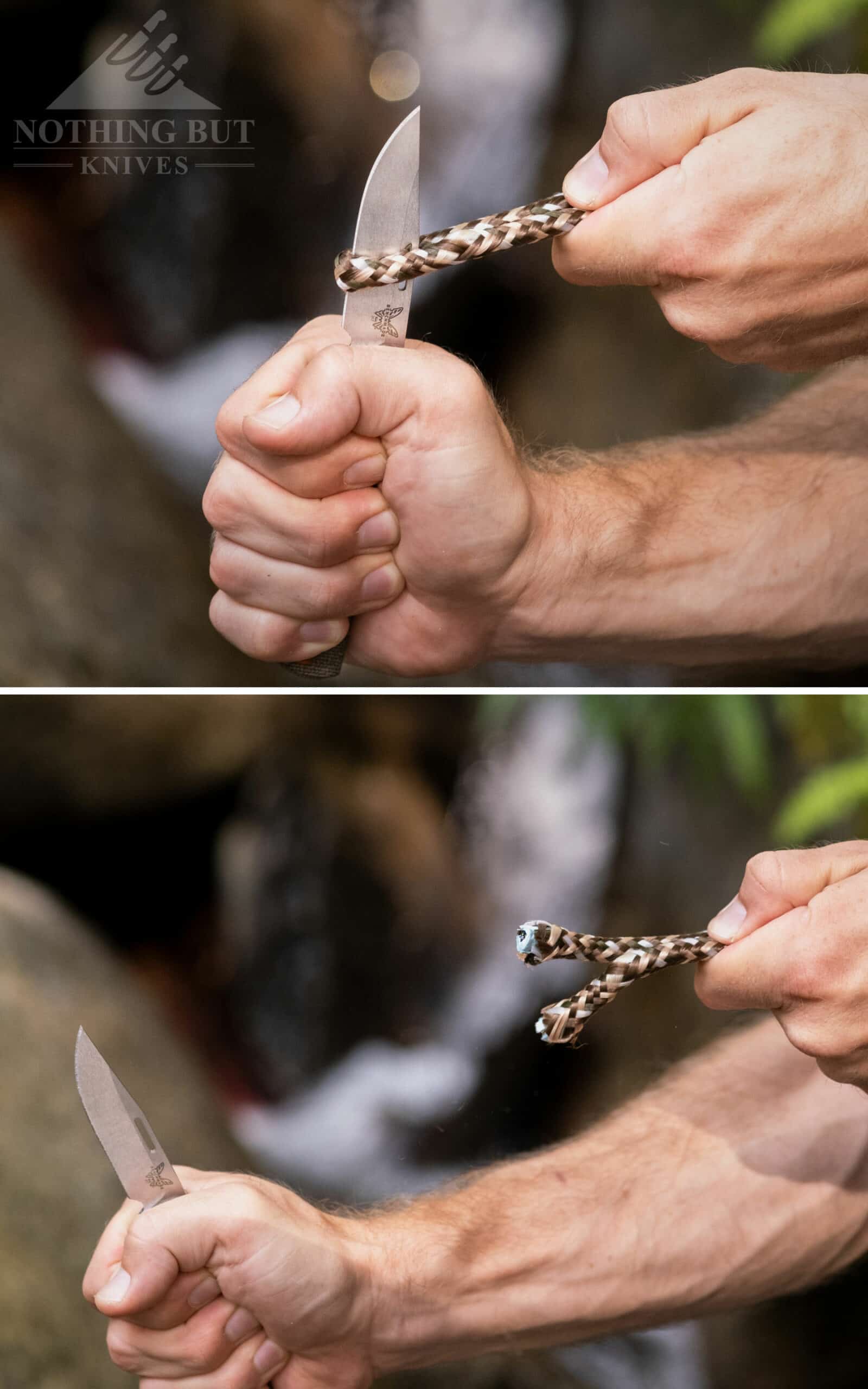 Benchmade Weekender Review - Image 7 The Weekender easily slices through rope or carboard.