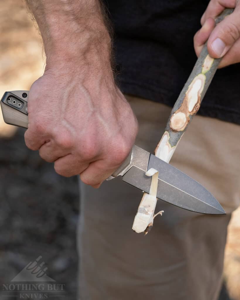 We made a hot dog roasting stick with the Off-Grid Stinger.