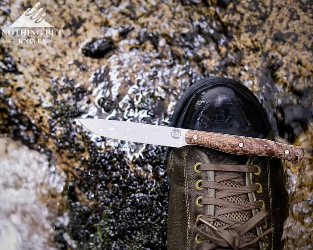 White River Knives Exodus 4 Review - Image 18 The Exodus 4 fixed blade knife on a hiking trip.