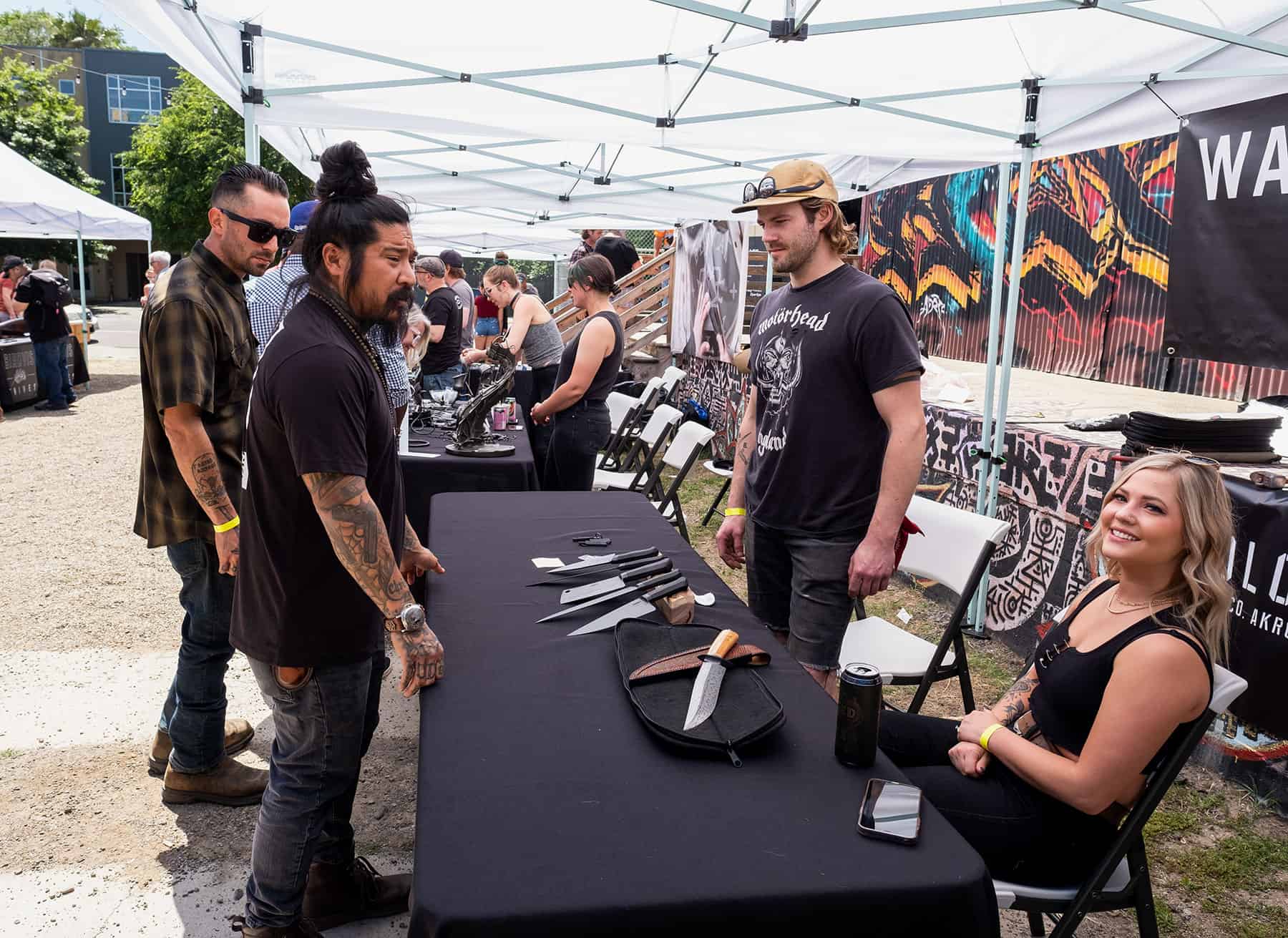 The outdoor booths at the 2022 Forged To Table event.