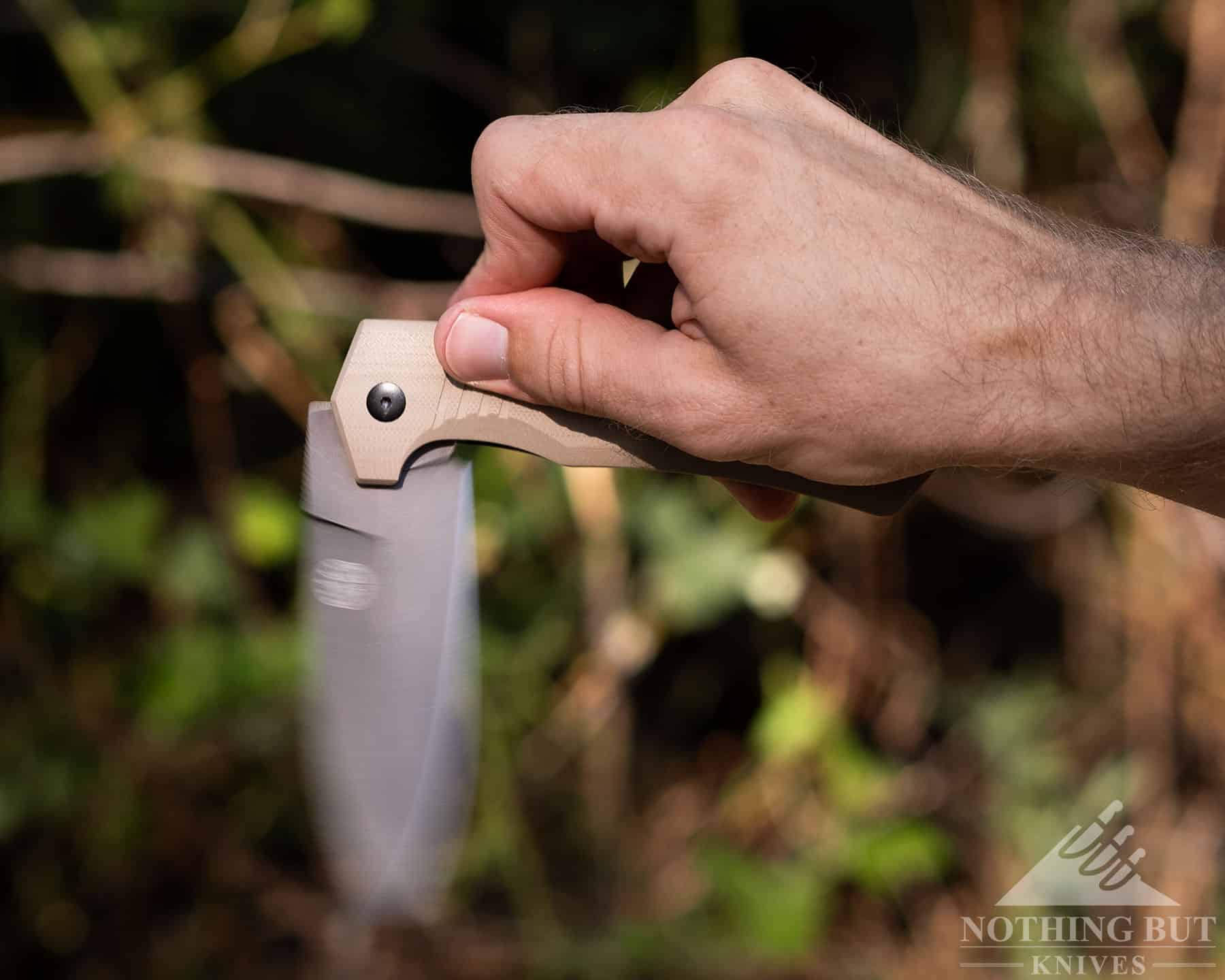 Off Grid Stinger Xl Review - Image 13 Testing the action of the Off-Grid Stinger.