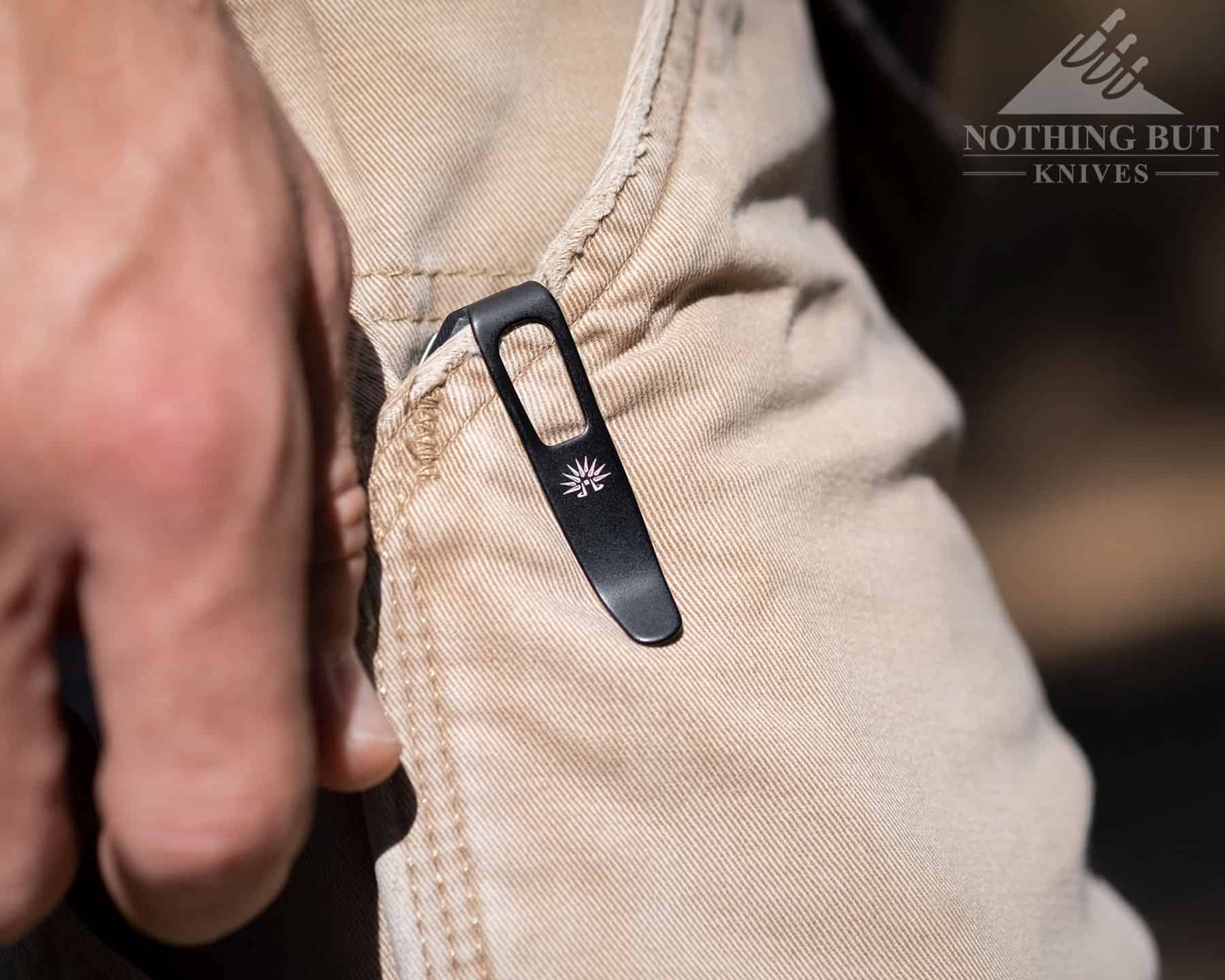 The Stinger has a deep carry pocket clip. 