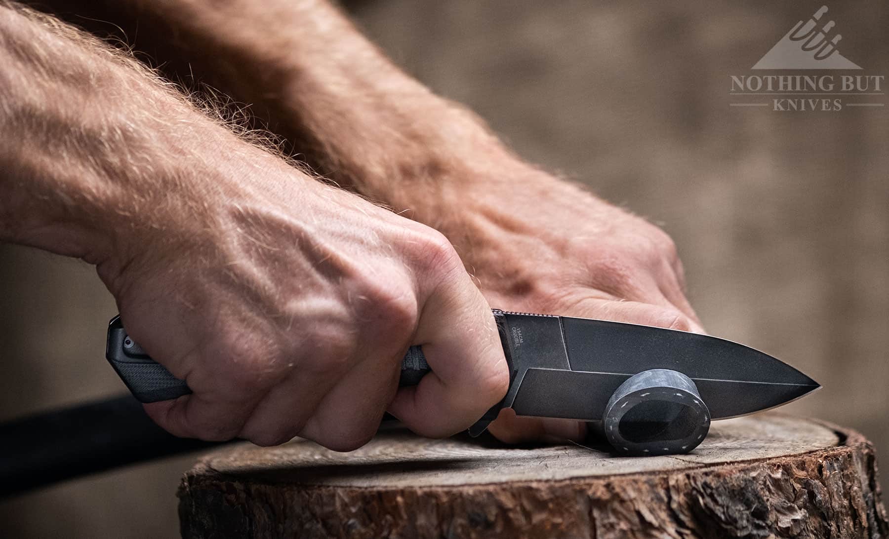 Off Grid Stinger Xl Review - Image 7 We tested the edge of the Stingerby cutting tough rubber tubing.