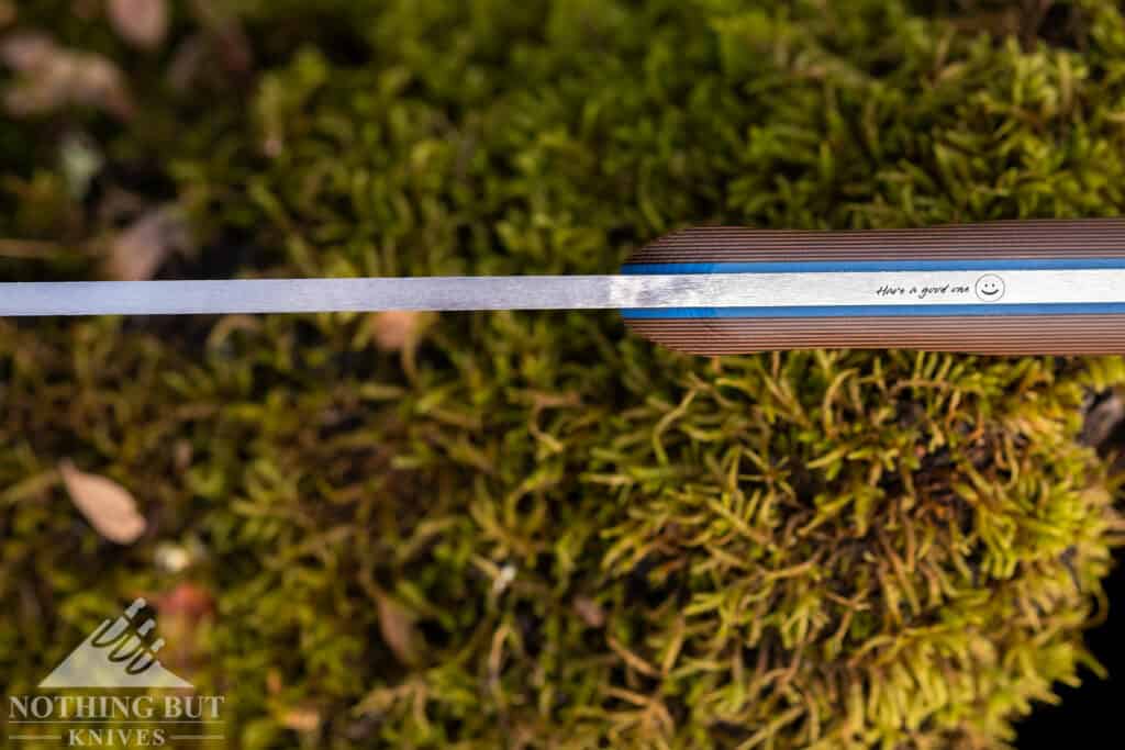 Work Tuff Gear Apex Review - Image 9 The spine of the Apex is almost 6mm thick, but it slices well anyway.