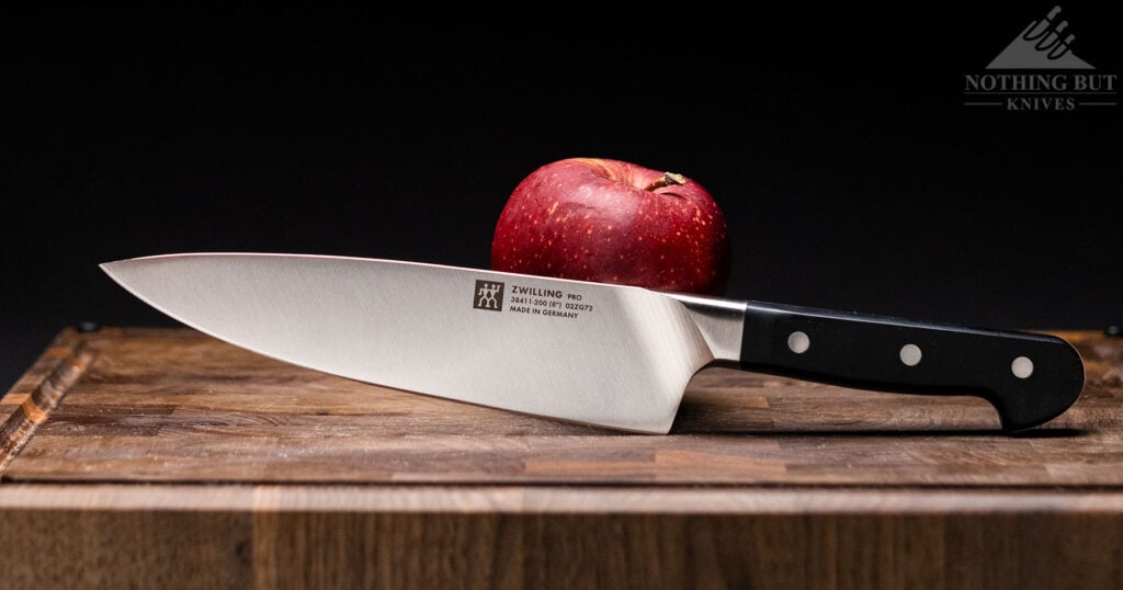 The Zwilling Pro chef knife is more affordable than than the Wusthof Classic Ikon chef knife, but the handle is not as comfortable.