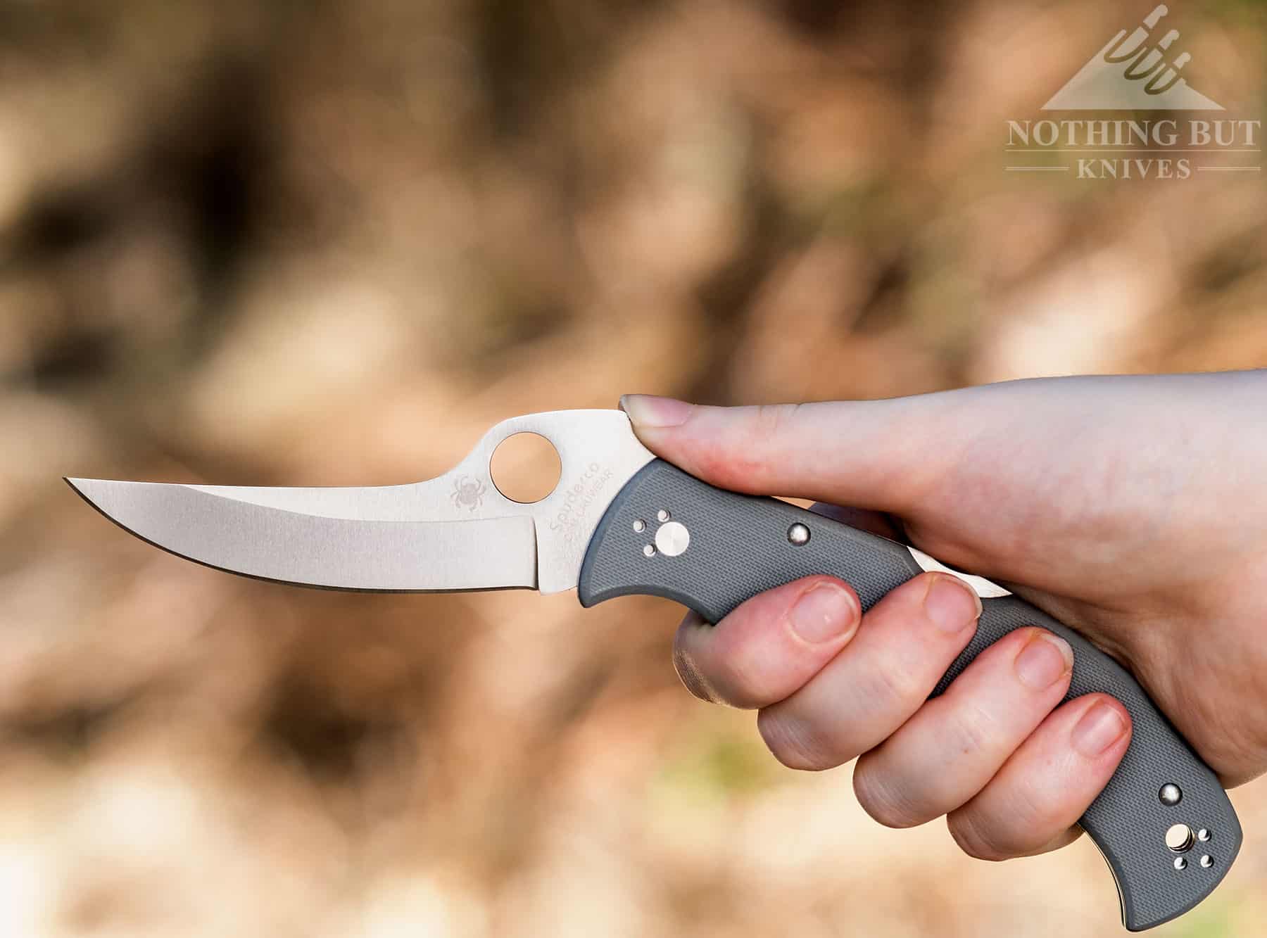 Spyderco'S Massad Ayoob C60 - Image 1 The negative blade angle on the Ayoob keeps the blade in line with your arm. IF this were a gun, we'd say it points well.