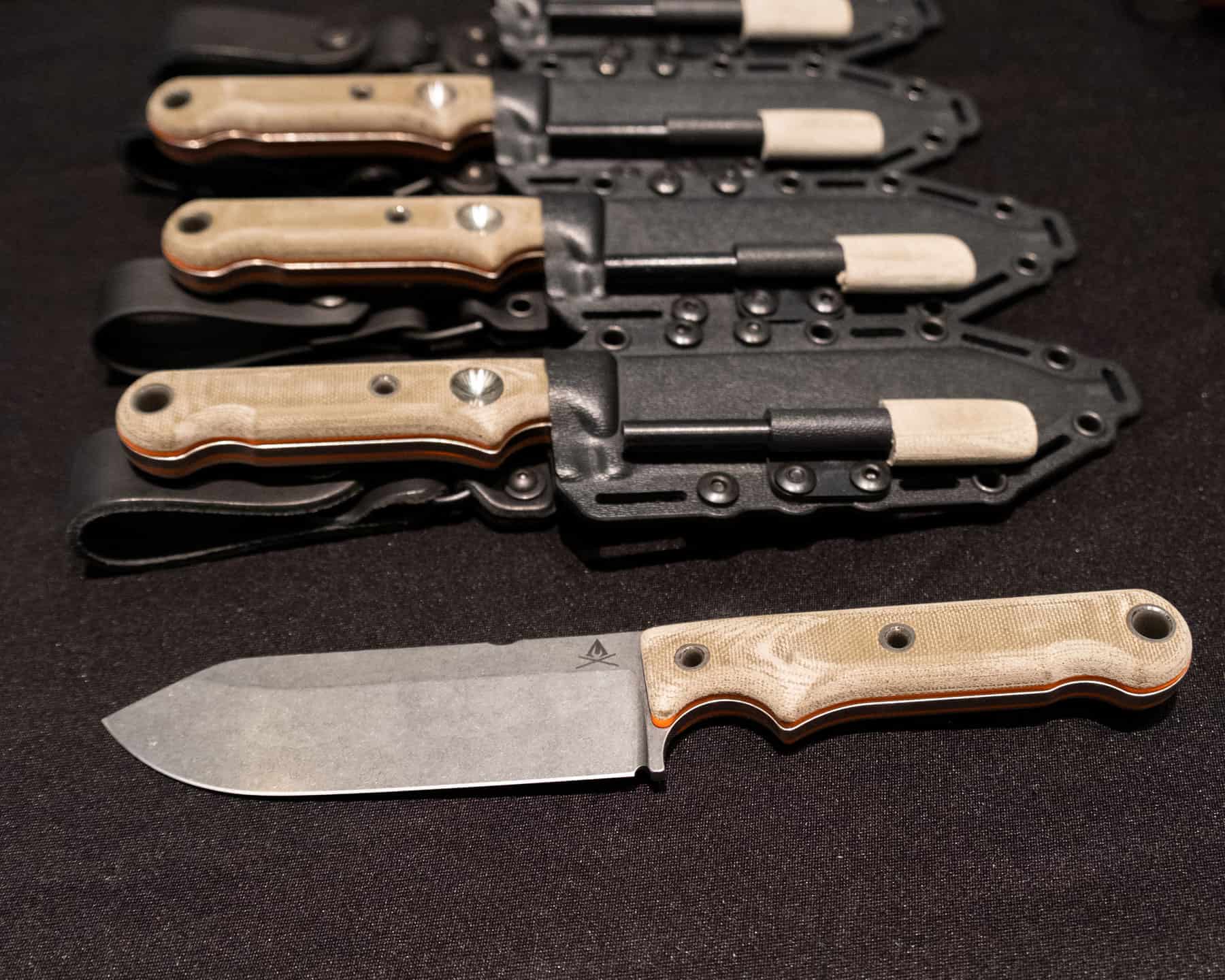 A line of White River Knives Firecraft fixed blades