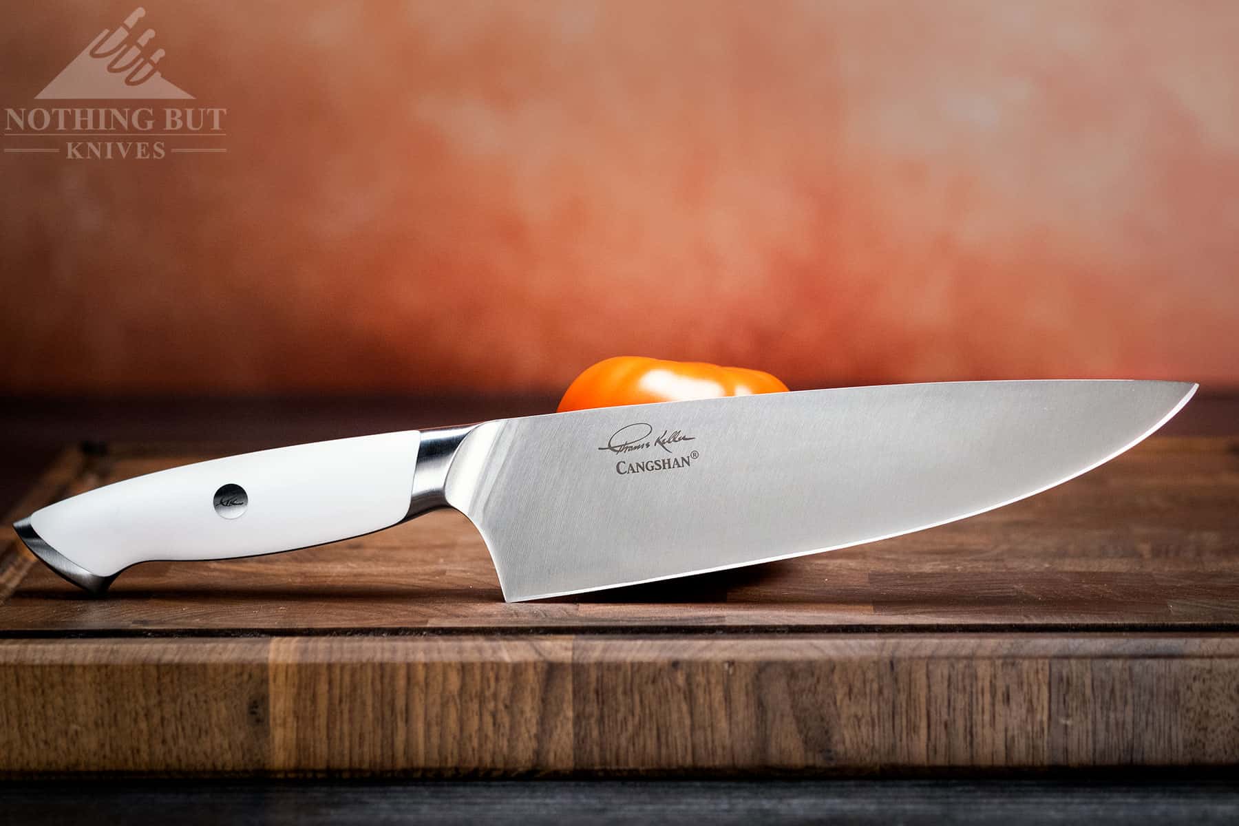 The Thomas Keller chef knife from Cangshan is one of the best Western style chef knives we have reviewed. 