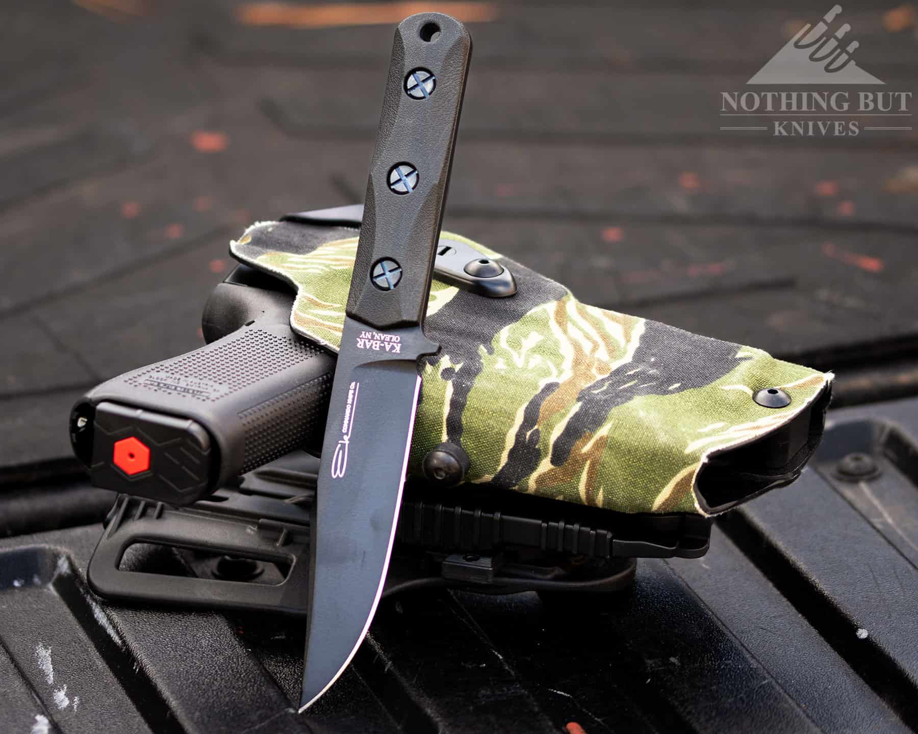 Ka-Bar Ek Commando Short Clip Point Review - Image 4 Ka-Bar Ek Commando Short Clip Point Review - Image 1: Ka Bar EK Commando With A Sidearm