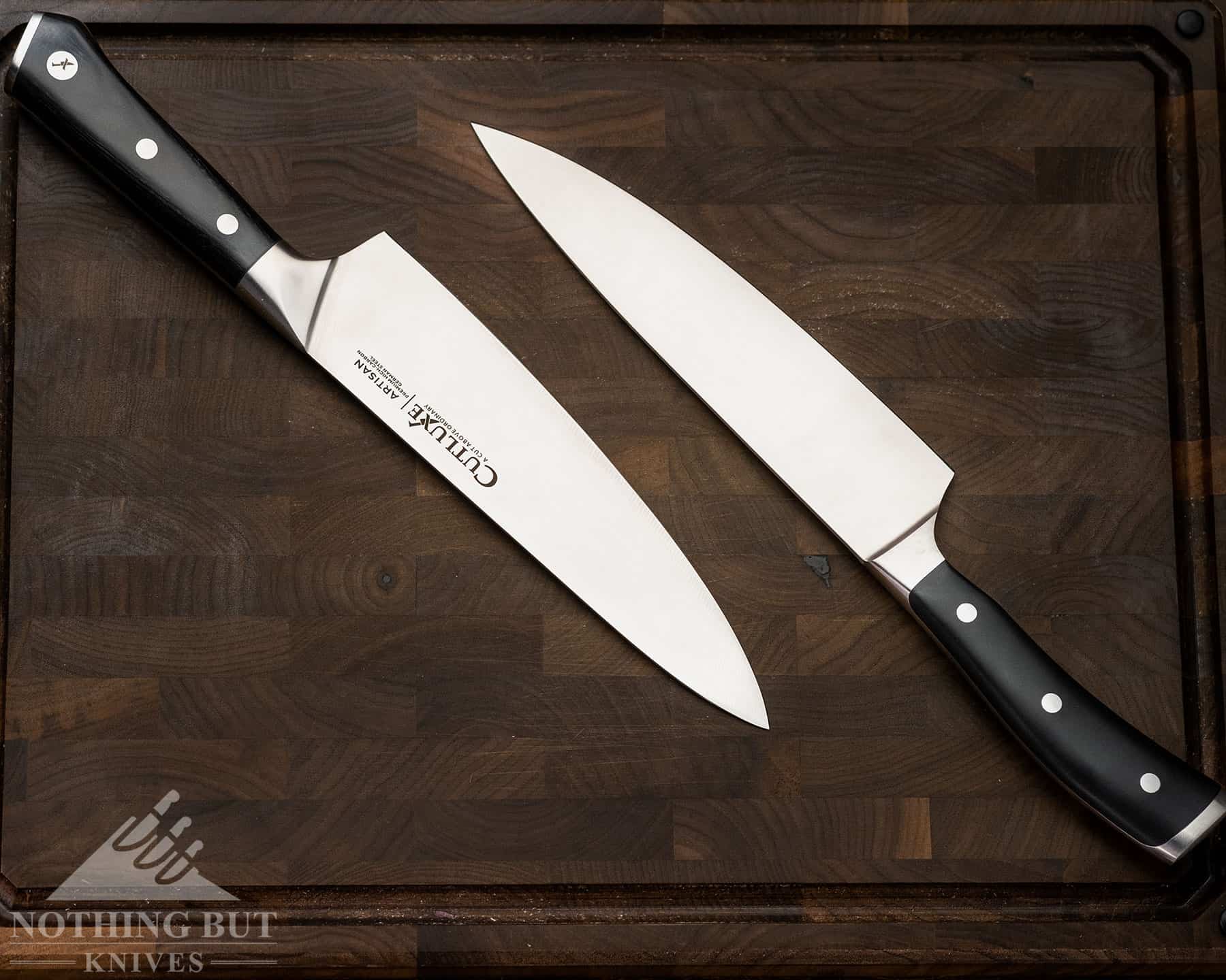 Cutluxe Artisan Chef'S Knife Review - Image 6 The Cutluxe Artisan Chef knife has a similar blade to the Wusthof Classic Ikon chef knife.