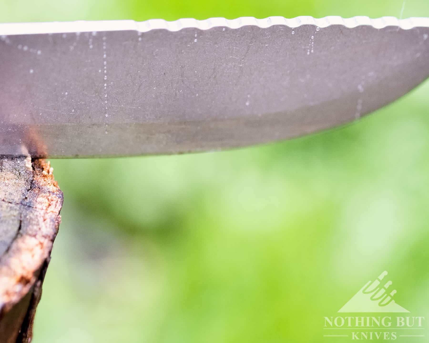 Batoning with a fixed knife