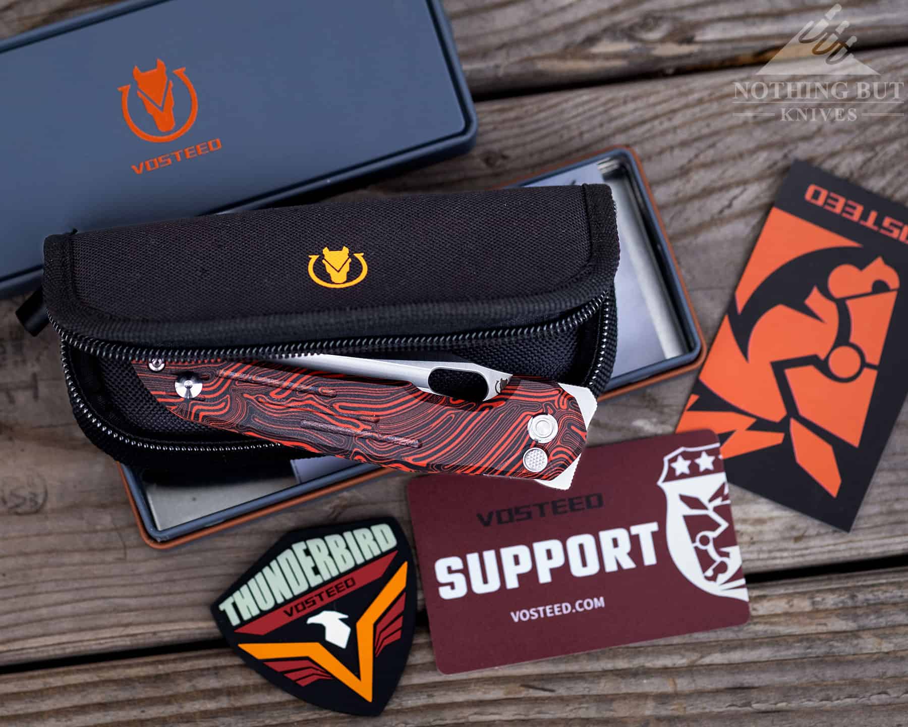 Vosteed Thunderbird Review - Image 20 The Thunderbird ships in a great looking case with some swag.