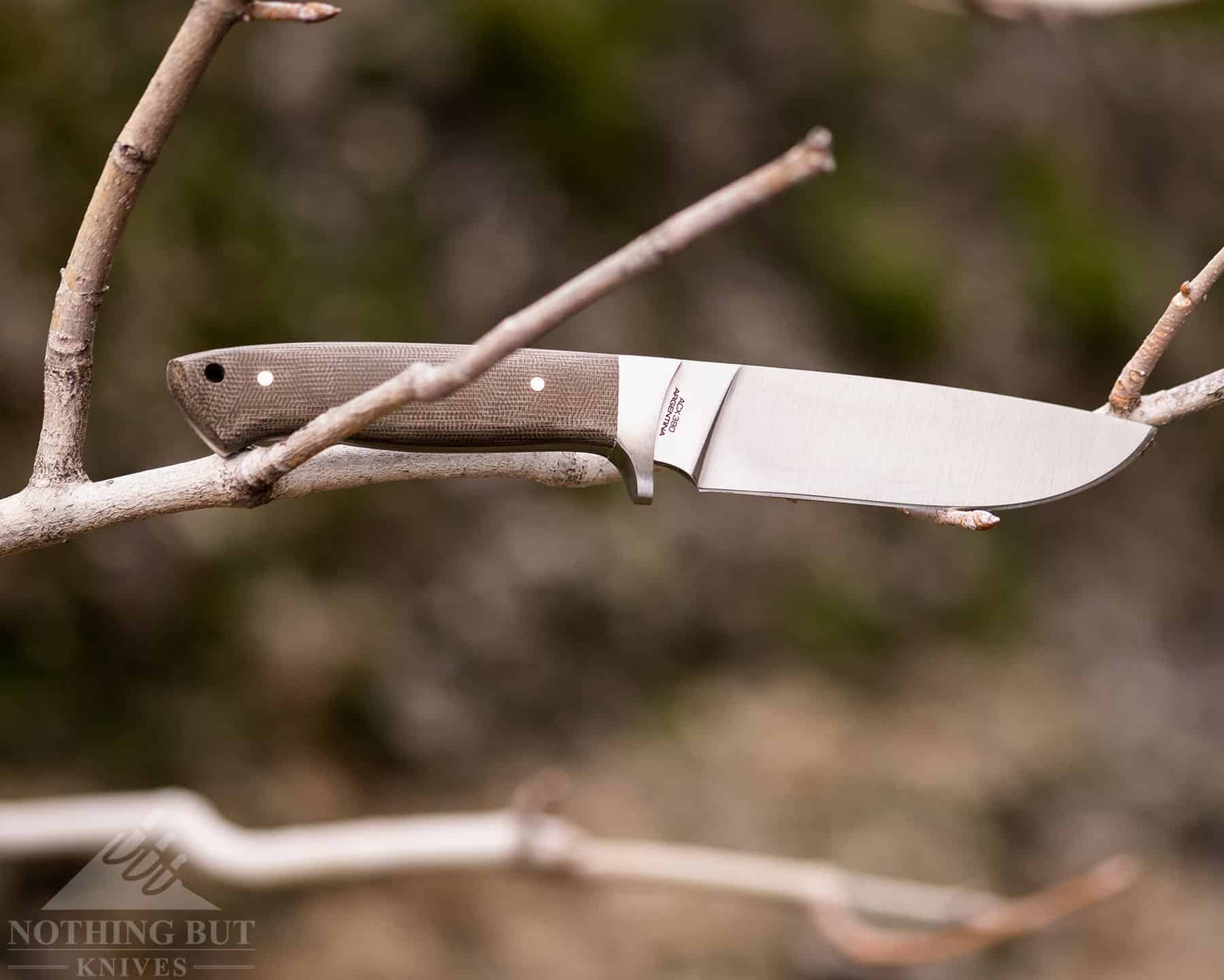 The Boker Hunter is made with ACX 390  steel which held up well. 