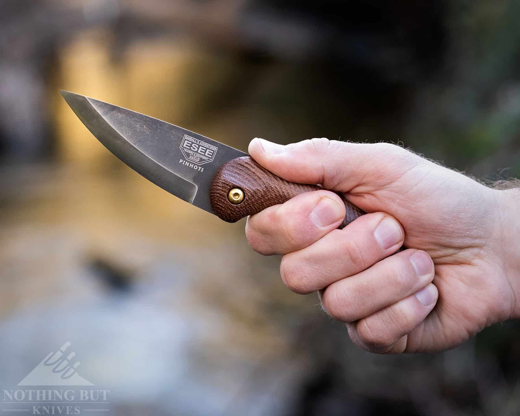 The handle of the Pinhoti was tested and adjusted many times during this knife's pre production design process. 
