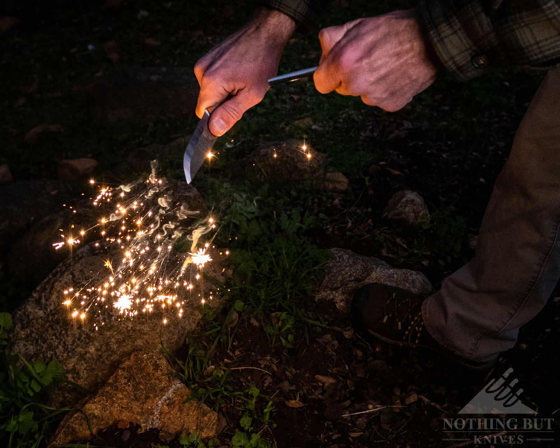 The Firecraft throws a lot of sparks, and it is a great all-around survival knife. 