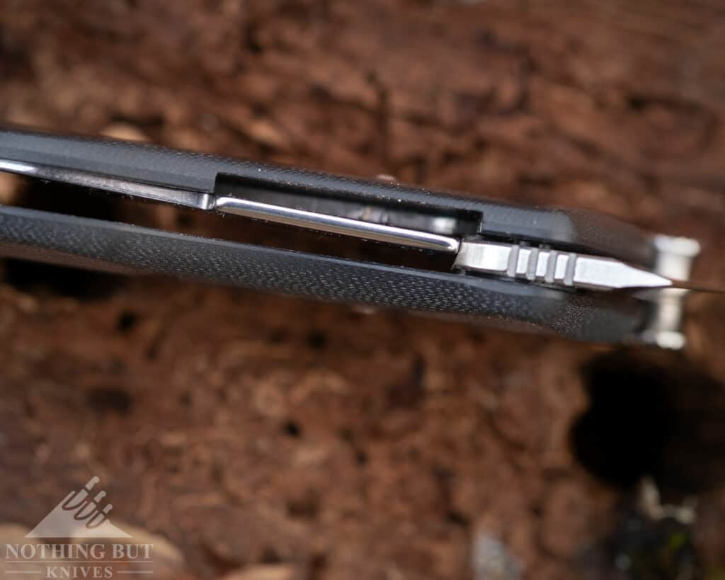 Artisan Cutlery Ahab Review - Image 9 The Ahab's liner lock is secure and easy to release even while wearing gloves.