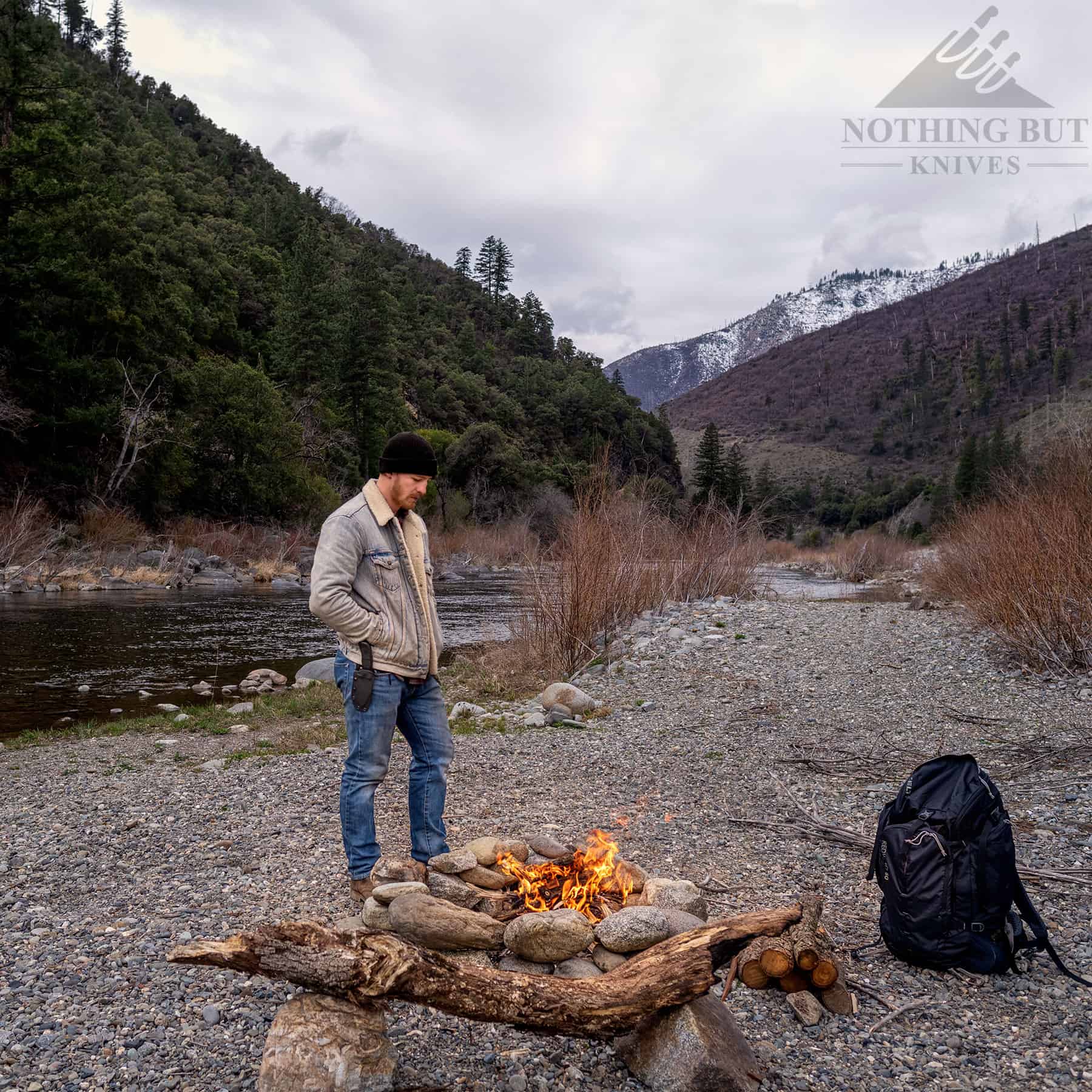 A good survival knife is a handy companion to have for building a campfire when you are packing light. 