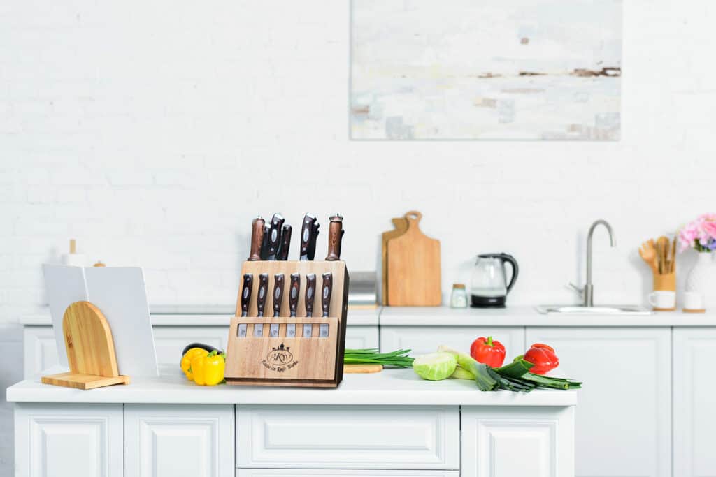 Bavarian Knife Works 19-Piece Dreamcut Set Review - Image 4 The Bavarian knife set is tall, so it is not a good option if you plan to store it under low cabinets.