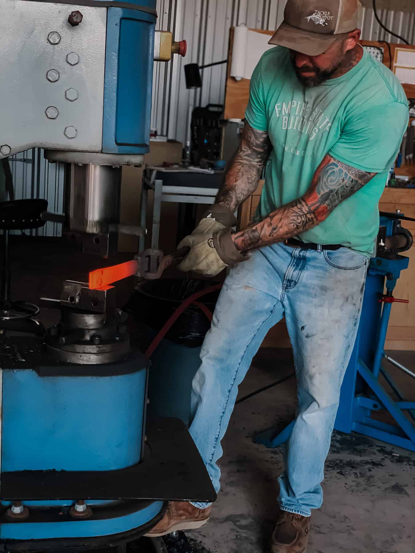 Nbk Custom Knifemaker Spotlight On Erik Mccright - Image 2 Erik McCright in his workshop.