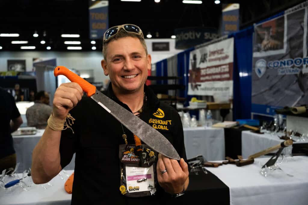 Our Incomplete Coverage Of Blade Show 2023 - Image 22 Our Incomplete Coverage of Blade Show 2023 - Image 2: Joe Flowers with his Condor Terrachete